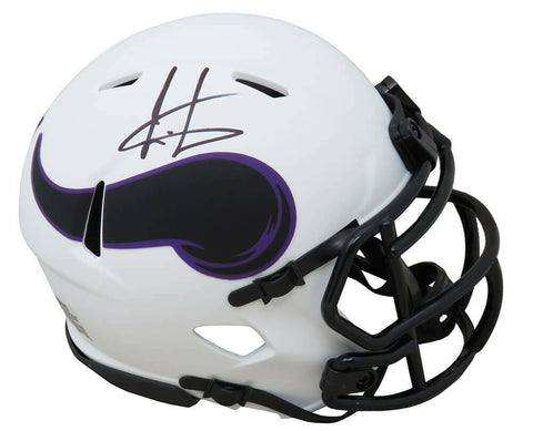 Cris Carter Signed Vikings Lunar Eclipse White Riddell Speed Mini Helmet -SS COA