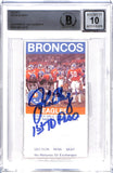 John Elway Signed Denver Broncos Ticket Slab "1st TD" BAS 38769