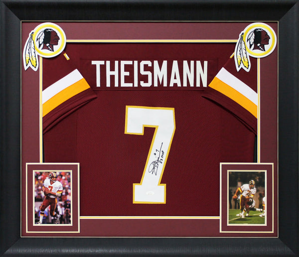 Joe Theismann "83 MVP" Authentic Signed Maroon Pro Style Framed Jersey BAS Wit