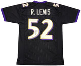 BALTIMORE RAVENS RAY LEWIS AUTOGRAPHED SIGNED BLACK JERSEY JSA STOCK #234694