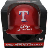 Corey Seager Autographed/Signed Texas Rangers Mini Helmet 23 WS MVP MLB 46728