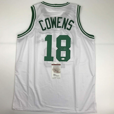 Autographed/Signed Dave Cowens Boston White Basketball Jersey JSA COA