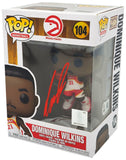 DOMINIQUE WILKINS AUTOGRAPHED FUNKO POP 104 VINYL FIGURINE HAWKS BECKETT 232874