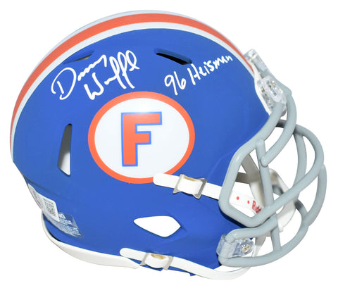 DANNY WUERFFEL AUTOGRAPHED SIGNED FLORIDA GATORS BLUE MINI HELMET BECKETT