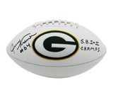 Jerry Kramer Signed Green Bay Packers Embroidered NFL Football w- SB I & II Insc