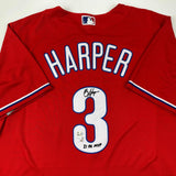 Autographed/Signed Bryce Harper 21 NL MVP Phillies Replica Jersey Fanatics COA