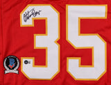 Christian Okoye Signed Kansas City Chiefs Jersey (Beckett) Rushing Yards Ldr. 89