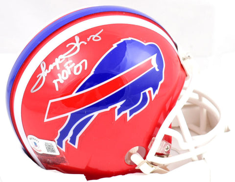 Thurman Thomas Autographed Buffalo Bills 87-01 Mini Helmet w/HOF- Beckett W Holo