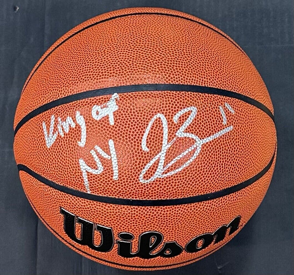 Jalen Brunson Signed Wilson I/O NBA Basketball King of NY Auto Knicks Fanatics