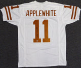 TEXAS LONGHORNS MAJOR APPLEWHITE AUTOGRAPHED SIGNED WHITE JERSEY BECKETT 122672