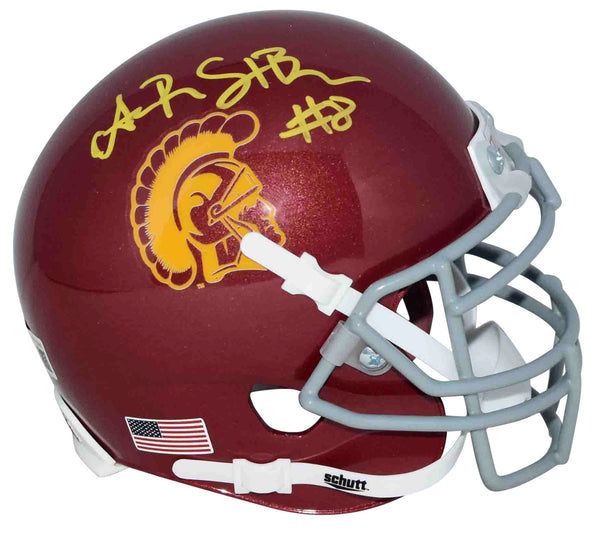 AMON-RA ST BROWN AUTOGRAPHED SIGNED USC TROJANS MINI HELMET BECKETT