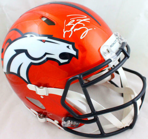 Peyton Manning Signed Broncos Flash Speed Authentic F/S Helmet- Fanatics *White