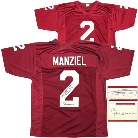 TEXAS A&M JOHNNY MANZIEL AUTOGRAPHED MAROON JERSEY 12 HEISMAN JSA 228780