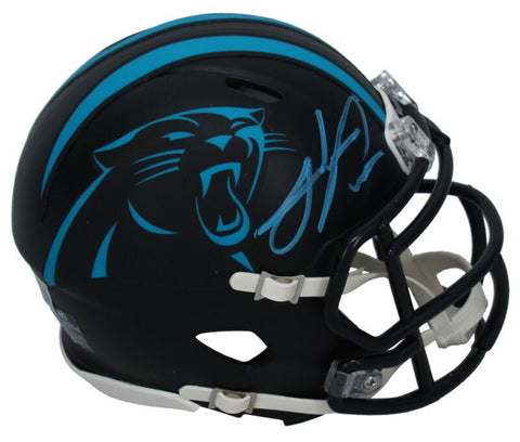 Julius Peppers Autographed Panthers Black Alternate Mini Speed Helmet Beckett