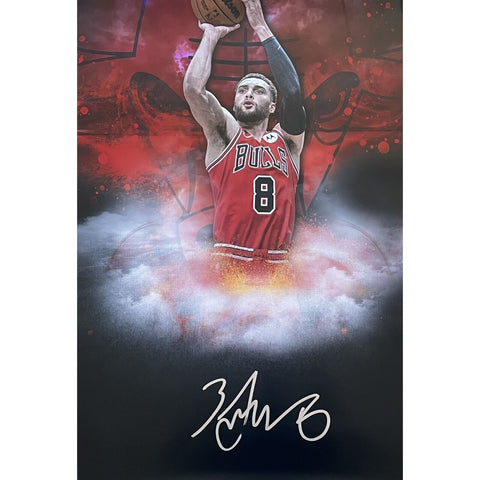 Zach Lavine Autographed/Signed Chicago Bulls 20x24 Photo FAN 47013