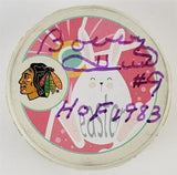 Bobby Hull "HOF 1983" Signed Chicago Blackhawks Easter Edition Logo Puck JSA COA