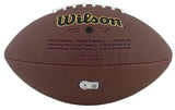 Rams Marshall Faulk Signed Wilson Super Grip Football W/ Case BAS Witnessed