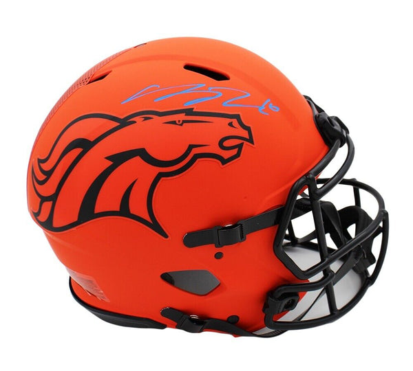 Bo Nix Signed Denver Broncos Speed Authentic Rave NFL Helmet