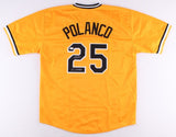 Gregory Polanco Signed Pittsburgh Pirates Yellow Jersey (TSE COA) El Coffee