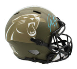 Cam Newton Signed Carolina Panthers Speed Full Size Salute to Service NFL Helmet