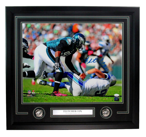 Fletcher Cox Signed/Auto 16x20 Photo Philadelphia Eagles Framed JSA 192135