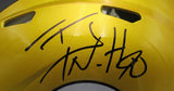 T.J. Watt Signed Full Size Flash Authentic Football Helmet Steelers JSA 168777