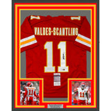 Framed Autographed/Signed Marquez Valdes-Scantling 33x42 Red Jersey JSA COA