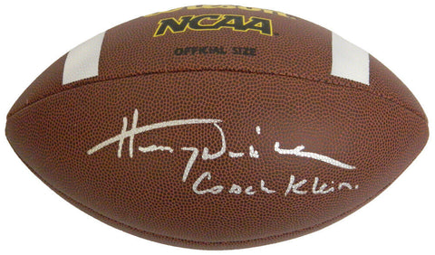 HENRY WINKLER (Waterboy) Signed Wilson NCAA Full Size Football w/Coach Klein -SS