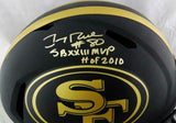 Jerry Rice Signed 49ers F/S Eclipse Speed Authentic Helmet w/2 Insc- BA W Auth