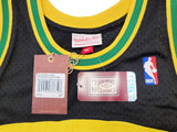 SONICS SHAWN KEMP AUTOGRAPHED BLACK AUTH M & N JERSEY L REIGN MAN MCS 203430