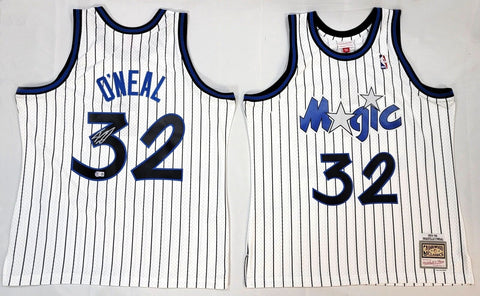 Shaquille O'Neal Signed Orlando Magic White 1993-94 M&N Swingman Jersey Beckett