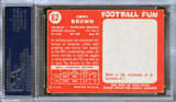 Browns Jim Brown "HOF 71" Authentic Signed 1958 Topps #62 Rookie Card PSA Slab