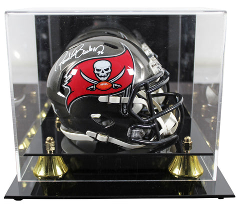 Buccaneers Ronde Barber Authentic Signed Speed Mini Helmet w/ Case BAS Witnessed