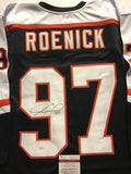 Autographed/Signed JEREMY ROENICK Philadelphia Black Hockey Jersey JSA COA Auto