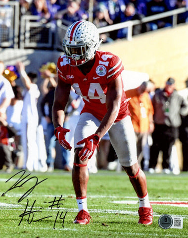 KJ Hill Autographed/Signed Ohio State Buckeyes 8x10 Photo Beckett 47333