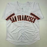 Autographed/Signed Jack Clark San Francisco White Baseball Jersey JSA COA