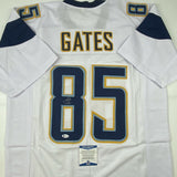 Autographed/Signed ANTONIO GATES Los Angeles White Jersey Beckett BAS COA