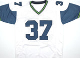 Shaun Alexander Autographed White Pro Style Jersey - Beckett W Hologram *Silver