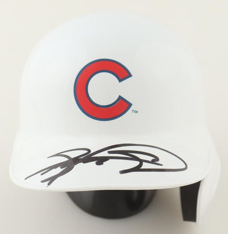 Sammy Sosa Signed Chicago Cubs Mini Batting Helmet JSA COA /Cubs All Time HR Ldr