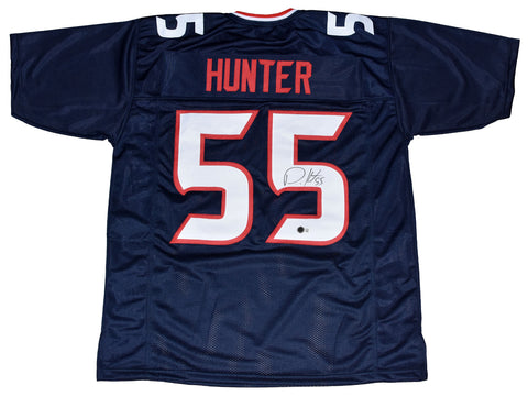 DANIELLE HUNTER AUTOGRAPHED HOUSTON TEXANS 2024 NEW #55 NAVY JERSEY BECKETT