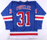 Ondrej Pavelec Signed New York Rangers Jersey (Beckett COA) Veteran Goaltender