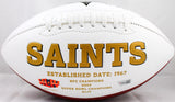 Archie Manning Autographed New Orleans Saints Logo Football-Fanatics *Black