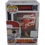 Travis Kelce Autographed/Signed Kansas City Chiefs Funko Pop! #257 Beckett 49092