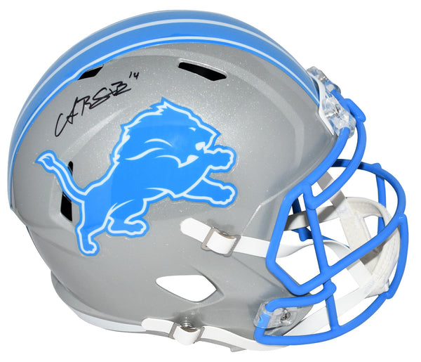 AMON-RA ST BROWN SIGNED DETROIT LIONS NEW 2024 FULL SIZE SPEED HELMET BECKETT