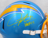 LaDainian Tomlinson Autographed Flash Full Size Helmet Chargers Smudged Beckett