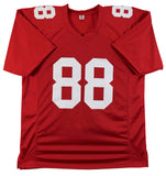 Hakeem Nicks Authentic Signed Red Pro Style Jersey Autographed BAS