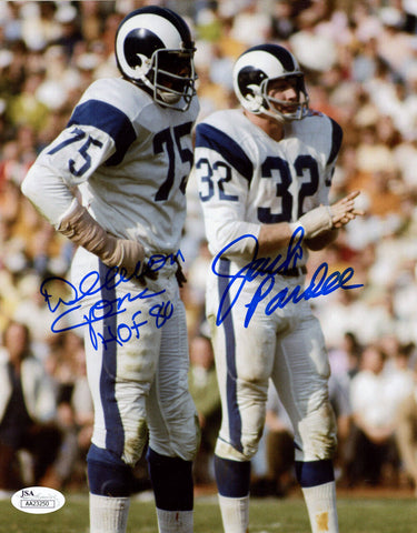 Deacon Jones & Jack Pardee Signed Los Angeles Rams 8x10 Photo JSA 48524