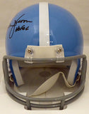 WARREN MOON AUTOGRAPHED OILERS BLUE MINI HELMET "HOF 06" MCS 185806