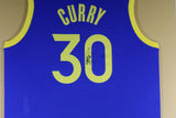 Stephen Curry Autographed Golden State Warriors Nike Framed Jersey Beckett COA