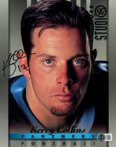 Kerry Collins Autographed Carolina Panthers 8x10 Photo Beckett 45218